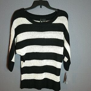 ✔ 5 for $25 New Directions Sequin Striped Sweater Small